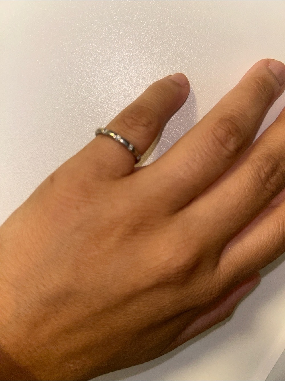 Diamond ring 10k white gold